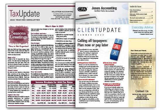 Client Newsletters For Accounting And Tax Professionals