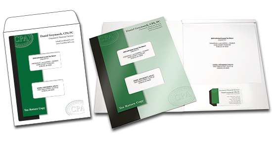 Custom Tax Software Slip Sheet Folders And Envelopes