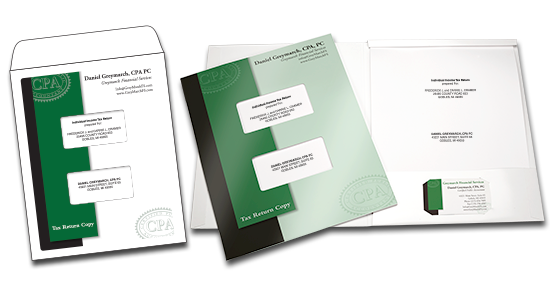 Custom Tax Software Slip Sheet Folders And Envelopes