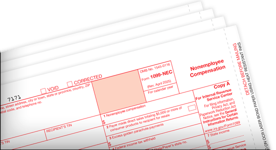 1099 Tax Forms, New - Nonemployee Compensation 1099-NEC - Lowest Prices Guaranteed, Government Approved