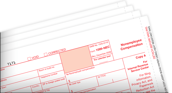 1099 Tax Forms, New - Nonemployee Compensation 1099-NEC - Lowest Prices Guaranteed, Government Approved