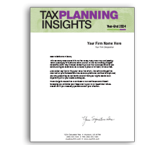 Tax Planning Insights Newsletter