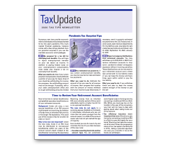 Standard Letter Size Tax Update Newsletters