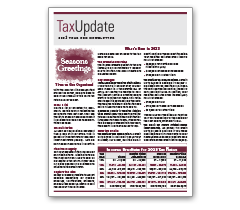 Standard Letter Size Tax Update Newsletters