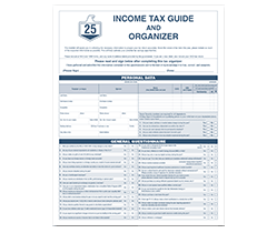 Four-page Tax Guide and Organizer for Tax Professionals