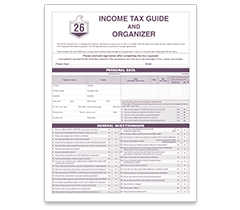 Four-page Tax Guide and Organizer for Tax Professionals