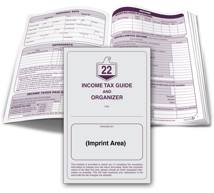 2022 Tax Guide Organizer Imprinted Item 01 001