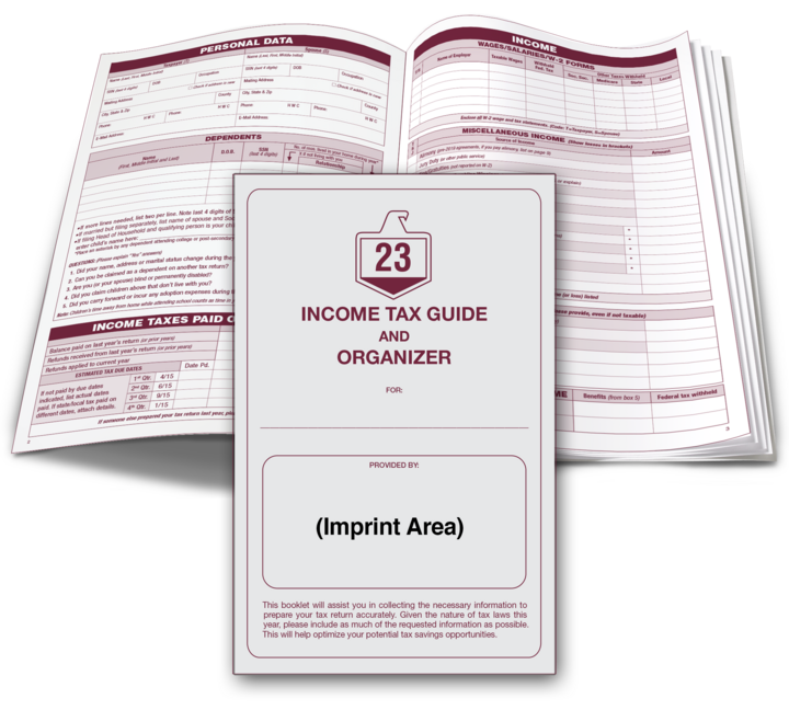 2023 Tax Guide & Organizer Imprinted Item 01001