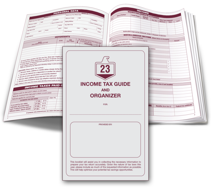 LARGE 2023 Tax Guide And Organizer Item 01200