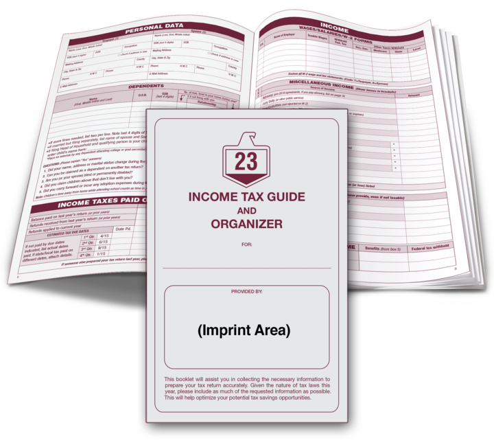 Image for item #01-201: LARGE 2023 Tax Guide And Organizer Imprinted