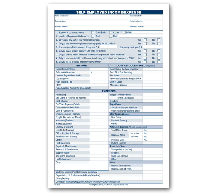 Image for item #02-100: [C] Self-Employment Supplements