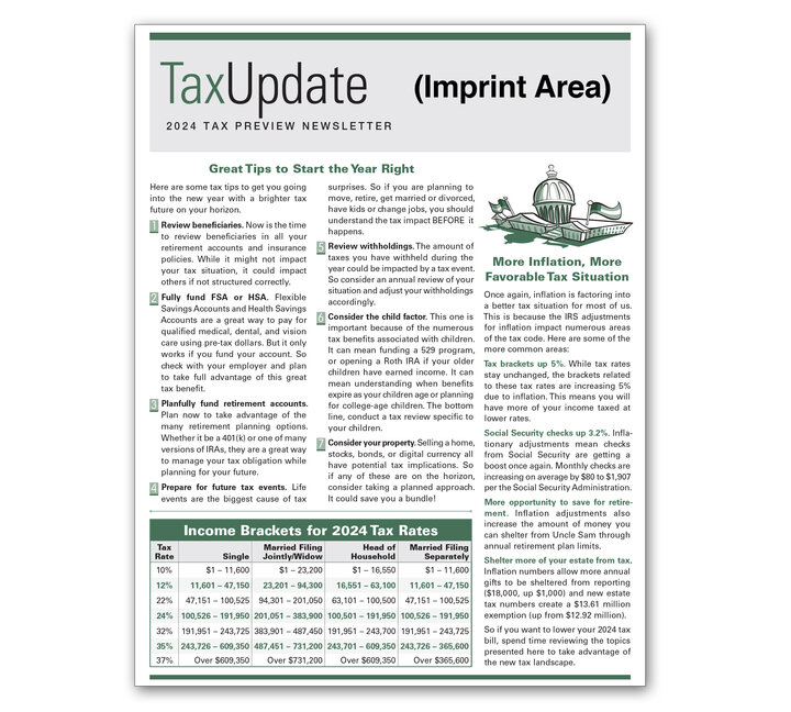 Image for item #03-301: Preview: Tax Update Newsletter 2024 - Imprinted