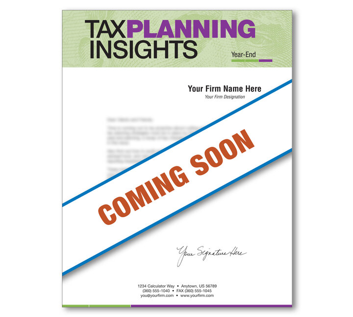 Image for item #03-311: Tax Planning Insights Letter - 2026 Year-End Issue