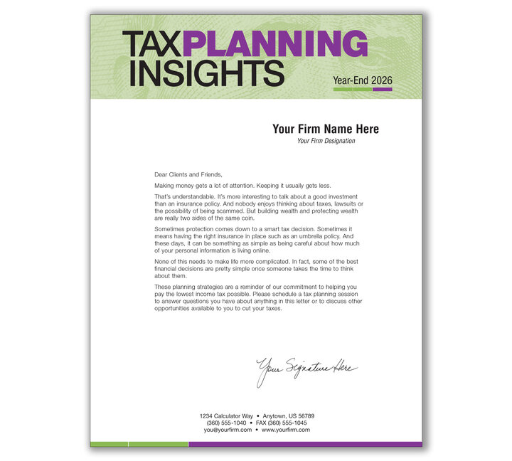 Image for item #03-311: Tax Planning Insights Letter - 2026 Year-End Issue