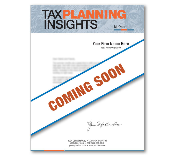 Image for item #03-321: Tax Planning Insights Letter - 2026 Mid-Year Issue