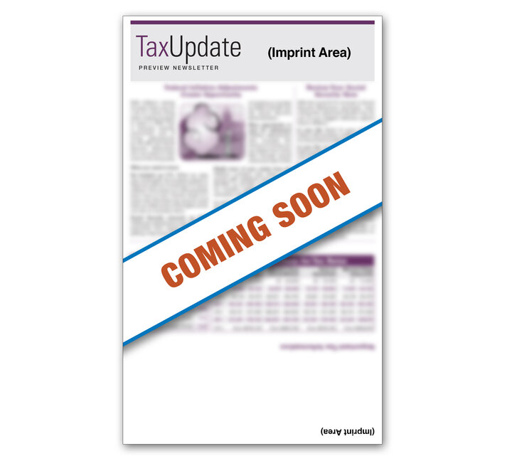 Image for item #03-351: Preview: Tax Update Newsletter 2026 - Self Mailer - Imprinted