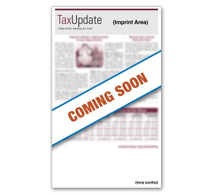 Image for item #03-351: Preview: Tax Update Newsletter 2027 - Self Mailer - Imprinted