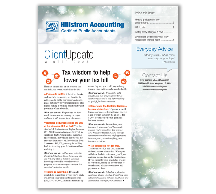 Image for item #03-481: Client Update Newsletter Imp - 2025 Winter Edition