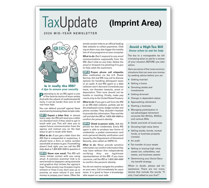 Image for item #03-501: Mid-Year Newsletter 2026 - Imprinted