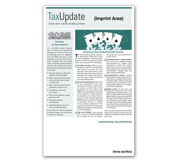 Image for item #03-551: Mid-Year Newsletter 2025 - Self-Mailer - Imprinted