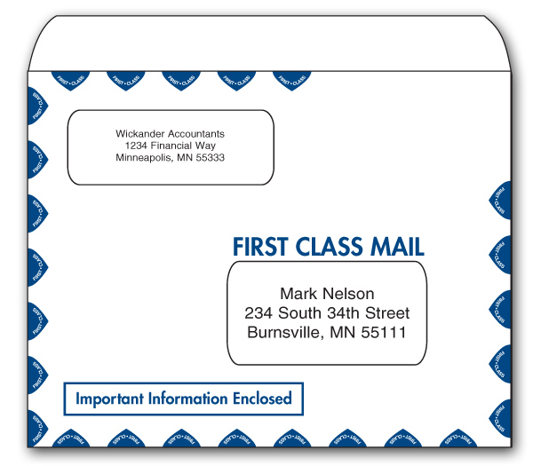 Image for item #07-390: TotalTax Envelope:LANDSCAPE 1st Class Dual Win.