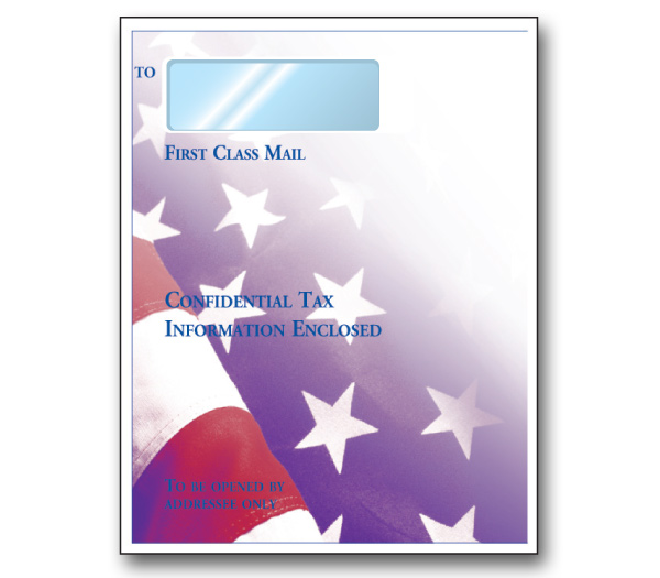 Image for item #07-580: US  Flag OFFICIAL Windowed Envelope