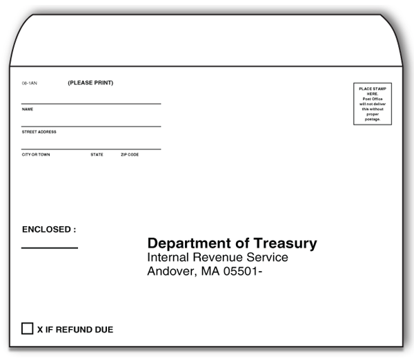 Image for item #08-100: 6 x 9 IRS CUSTOM  env. (50 / pk)