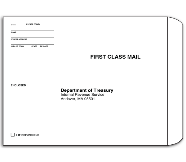 Image for item #09-100: 9x12 OE CUSTOM Federal Mailing Env. (25/pkg)