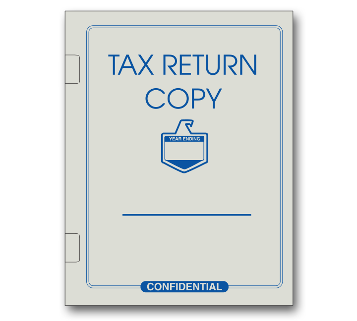 Image for item #10-100: Tax Return Copy Folders Gray/Blue