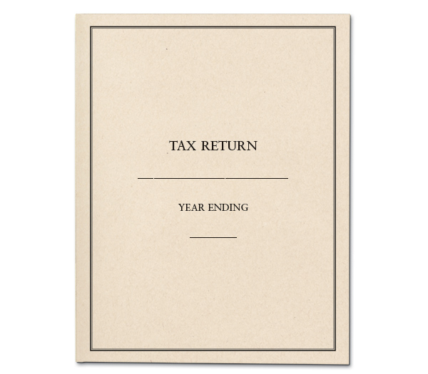 Image for item #10-200: Top Tab - RECYCLED Tax Return Folder - Spice