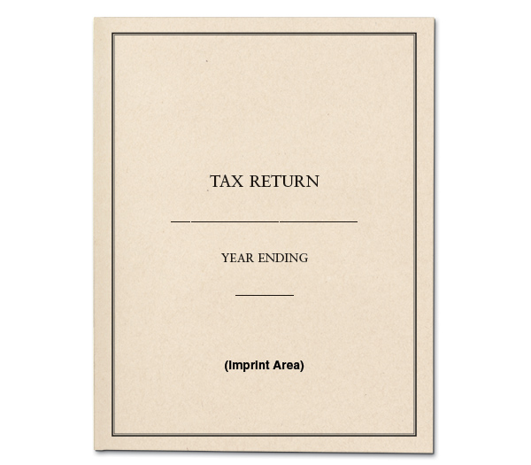 Image for item #10-201: Top Tab - RECYCLED Tax Return Folder - Spice Imprinted