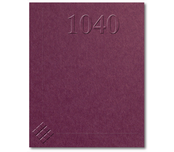 Image for item #10-600: 1040 Burgundy Embossed Pocket Folder