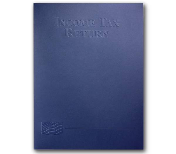 Image for item #10-700: Tax Return Emboss Pkt Folder- Navy Blue