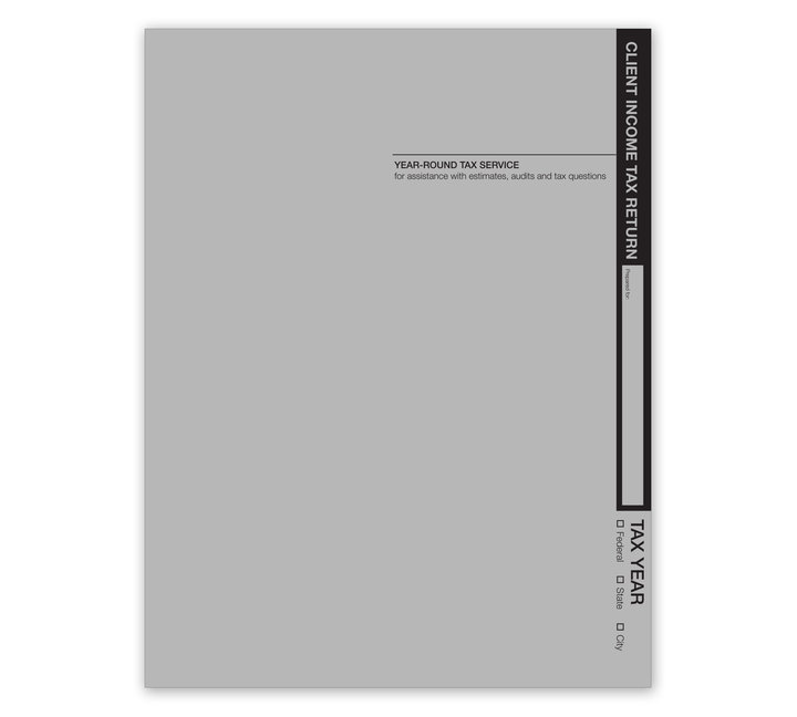 Image for item #11-330: Tax Return Folders - Light Gray with Pocket