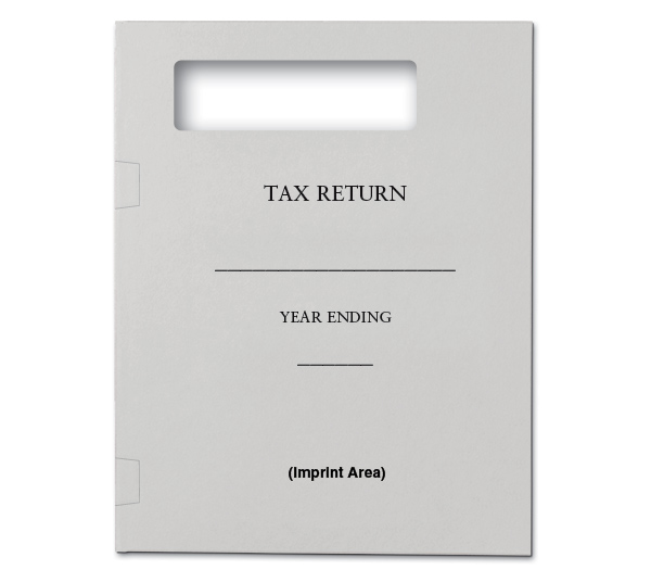 Image for item #12-151: Side Tab Tax Rtrn OFFICIAL Wndw Folder - Gray