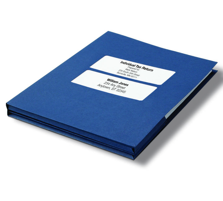 Image for item #12-390: TotalTax 1" Expansion Folder: Center Cut - NAVY