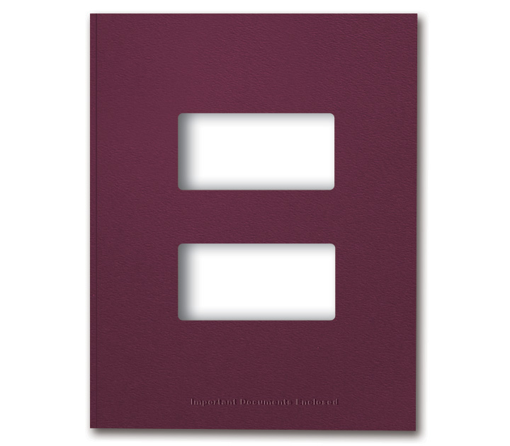 Image for item #12-465: InTax Folder: Hidden Staple Tab Center Cut - DEEP BURGUNDY