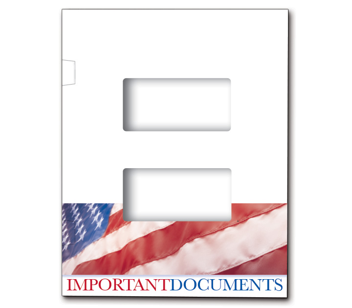Image for item #12-493: InTax Folder: Side Tab Center Cut - C1S Stars & Stripes
