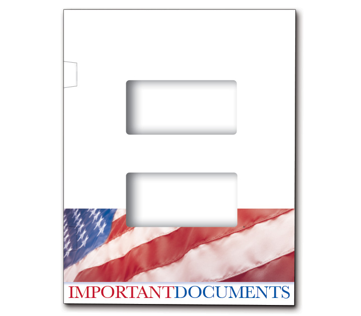 Image for item #12-493: InTax Folder: Side Tab Center Cut - C1S Stars & Stripes ON BACKORDER