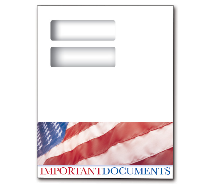 Image for item #12-592: InTax Folder: Top Tab return cut - C1S Stars & Stripes