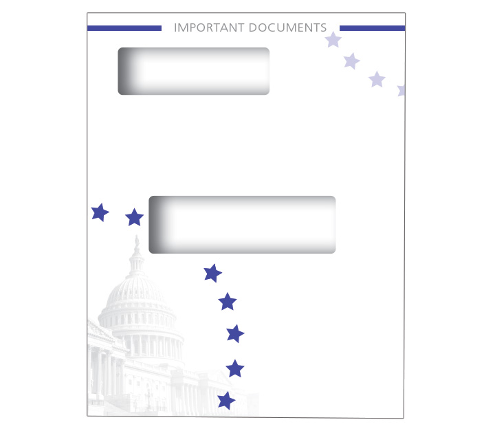 Image for item #12-661: ProTax Folder: Hidden Staple Tab Return Cut - Stars Spotlight