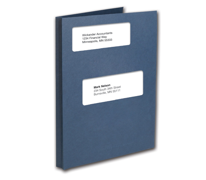 Image for item #12-690: ProTax 1" Expansion Folder: Return Cut - NAVY