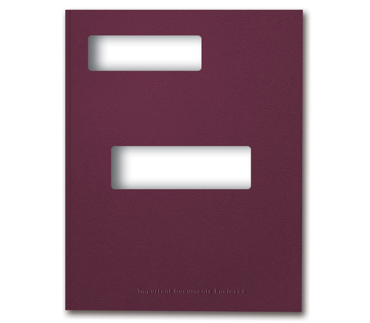 Image for item #12-825: ProTax Folder: Hidden Staple Tab Return Cut - DEEP BURGUNDY