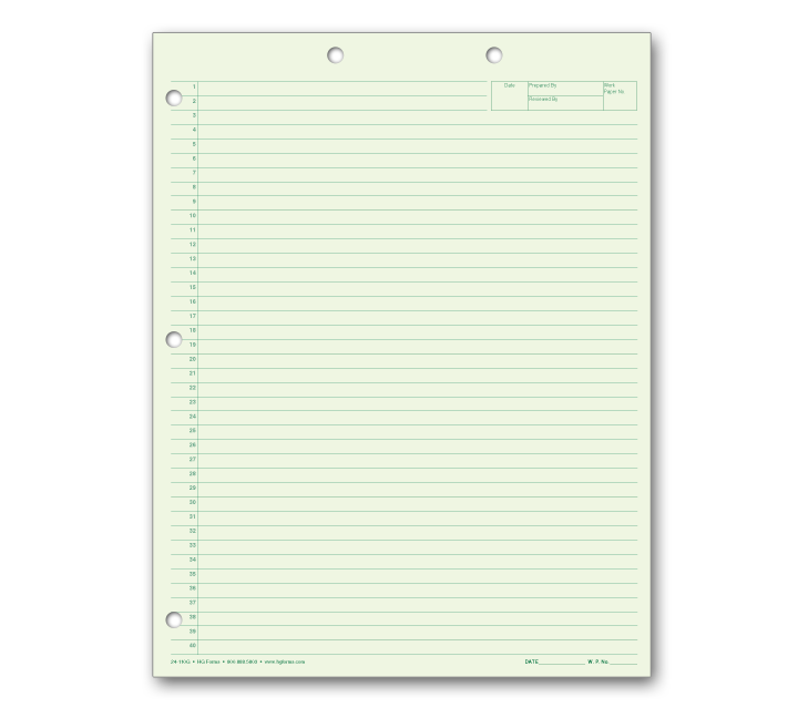 Image for item #24-110G: Letter Size Green Writing Pad
