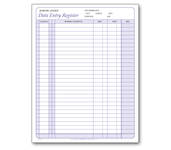 Image for item #28-000: Data Entry Register Pad