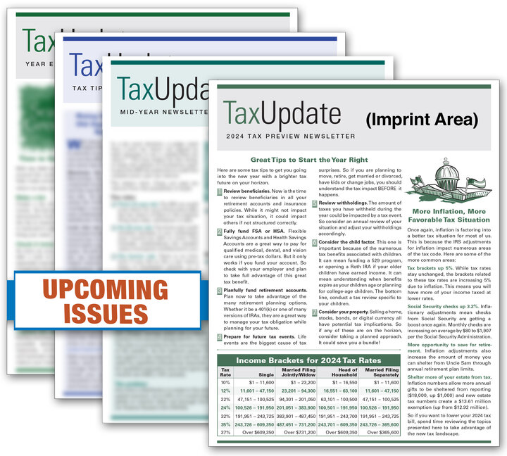 Image for item #33-001: Tax Update Newsletter-SUBSCRIPTION - imprinted