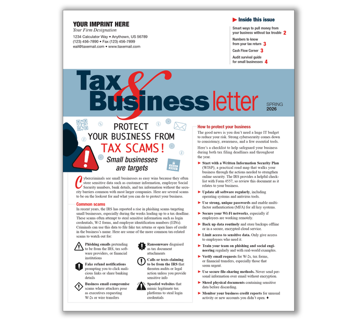 Image for item #33-201: Tax & Business Newsletter Subscription