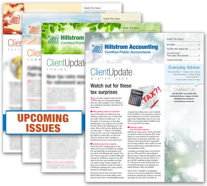 Image for item #33-451: Client Update Print Newsletter Subscription