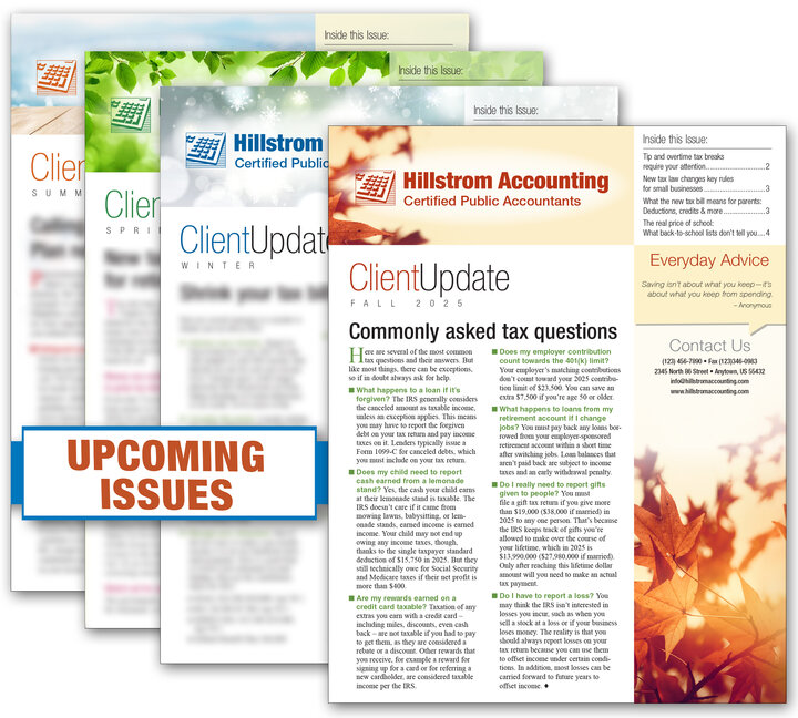 Image for item #33-451: Client Update Print Newsletter Subscription