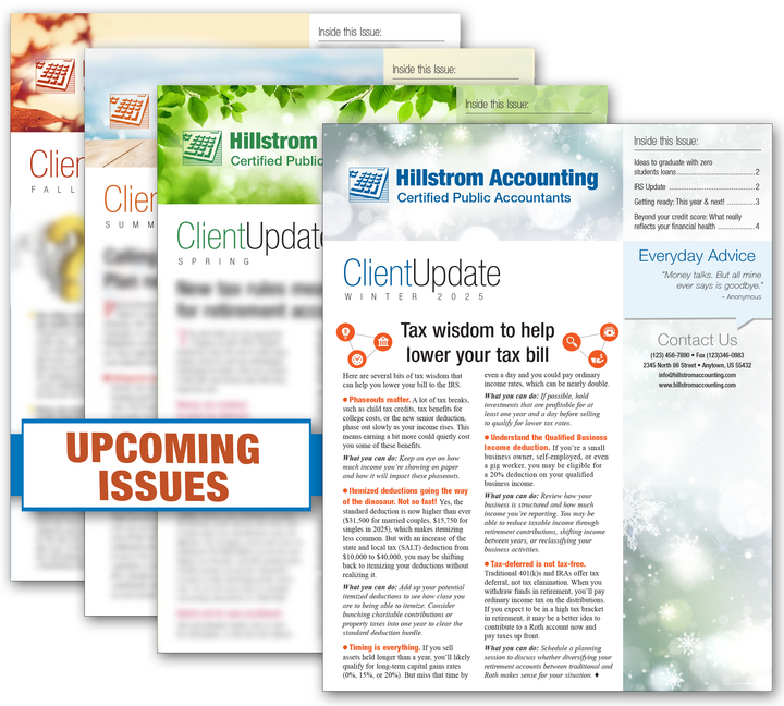 Image for item #33-451: Client Update Print Newsletter Subscription